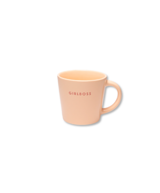 Keramikas kapučīno krūze Girlboss, Salmon, 250 ml