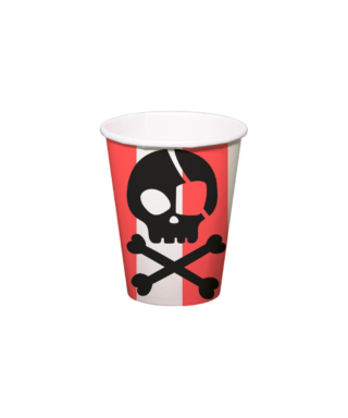 Papīra krūzītes Pirate Party, 250 ml, 8 gab.