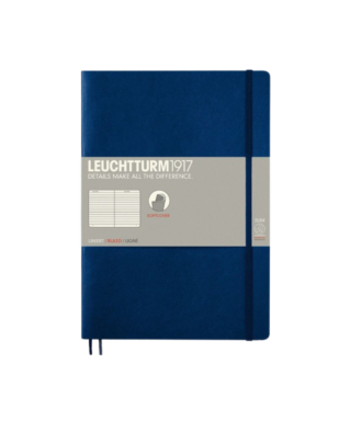 Piezīmju grāmata Composition B5, Navy, Softcover, līniju, Leuchtturm1917