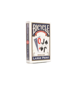 Spēļu kāršu kava Large Print Cards, Red, Bicycle