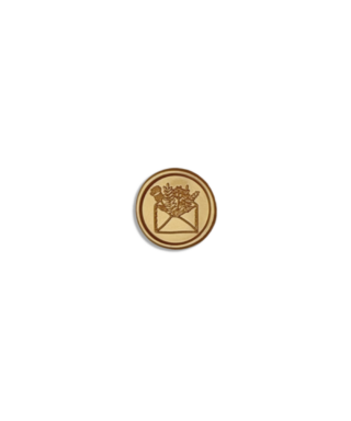 Zīmoglakas nospiedums - uzlīme Envelope, Gold, Manilla