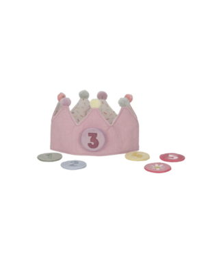 Dzimšanas dienas kronis Birthday Crown with Numbers, Pink, Little Dutch