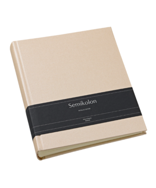 Fotoalbums Classic Medium, Satin Champagne, krēmkrāsas lapas, Semikolon