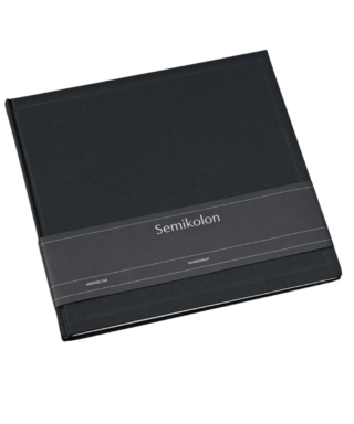 Sēru grāmata Condolence Book, Black, krēmkrāsas lapas, Semikolon