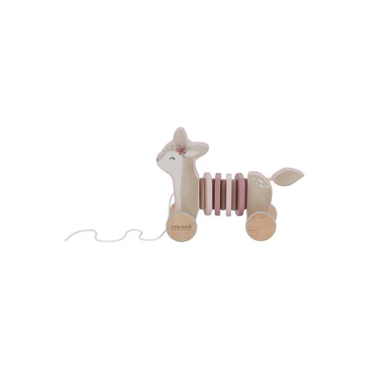 Velkama rotaļlieta Pull along wiggle Deer, Little Dutch-Manilla