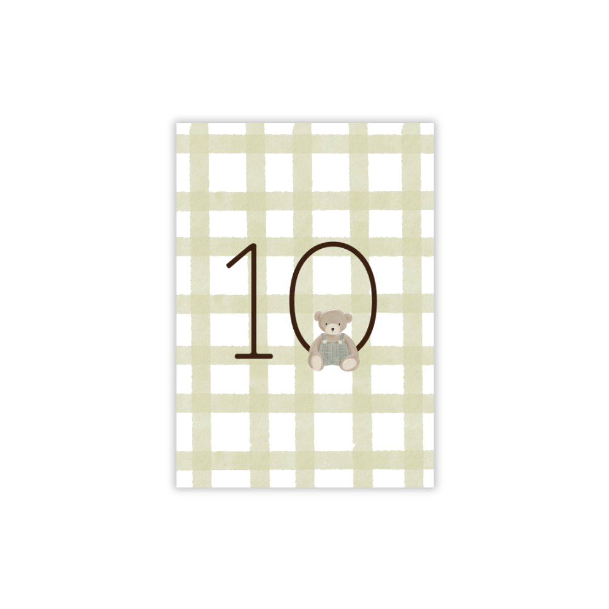 Ciparu kartīte 10, Little Wonder, vienpusēja, Manilla