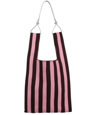 Iepirkumu soma Knitted Stripes, Chocolate Bubblegum, The Sticky Sis Club