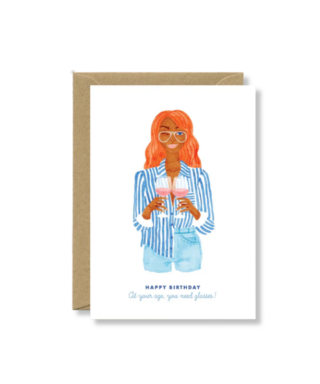 Kartīte Happy birthday you need glasses, All The ways to say