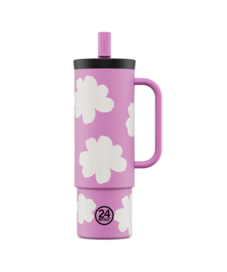 Krūze ar salmiņu Straw cup, 800 ml, Daydreaming Pink, 24 Bottles