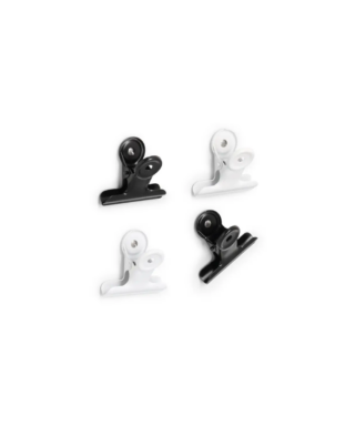 Klipši ar magnētu Office Clips, Black and White, 4 gab.