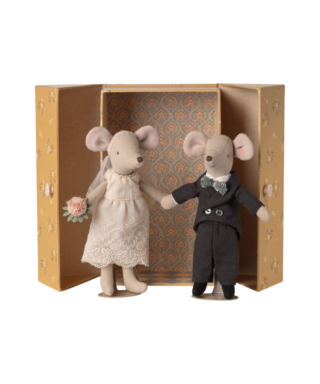 Mīkstās rotaļlietas Wedding mice couple in box, Maileg