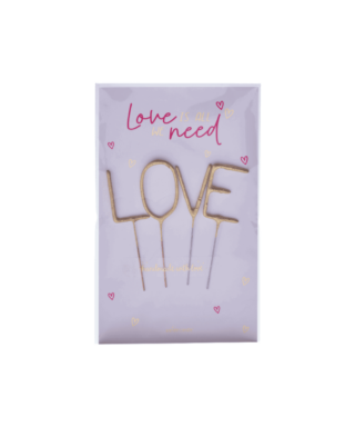 Mini brīnumsvecītes Love is all we need, 4 gab.