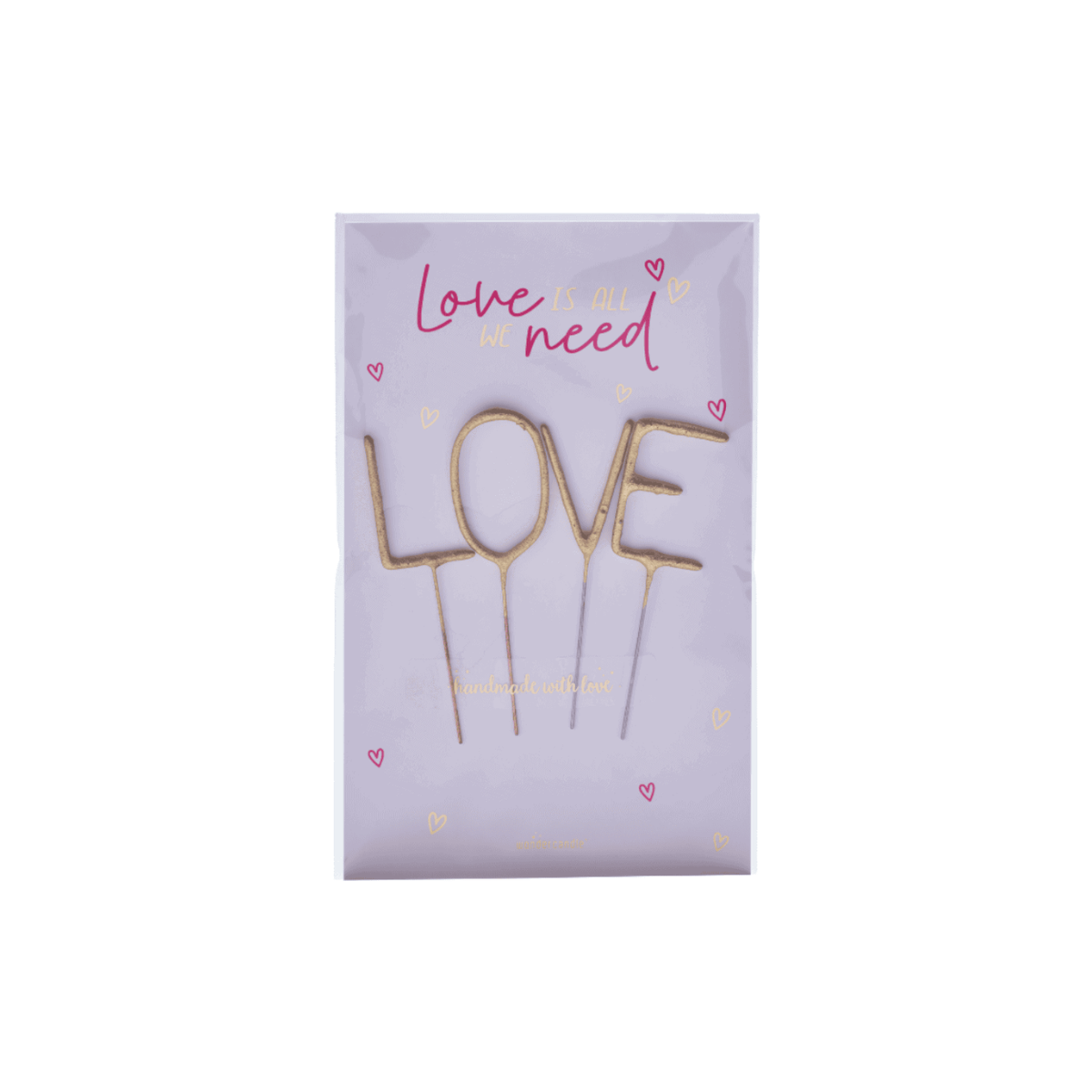 Mini brīnumsvecītes Love is all we need, 4 gab.-Manilla