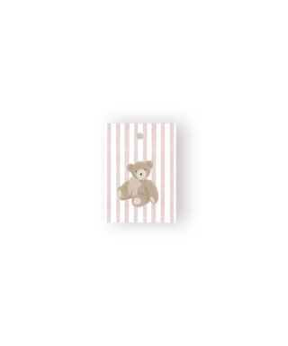 Mini kartīte Tag, Teddy, Pink, Little Wonder, Manilla