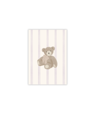 Mini kartīte Teddy, Pink, Little Wonder, Manilla