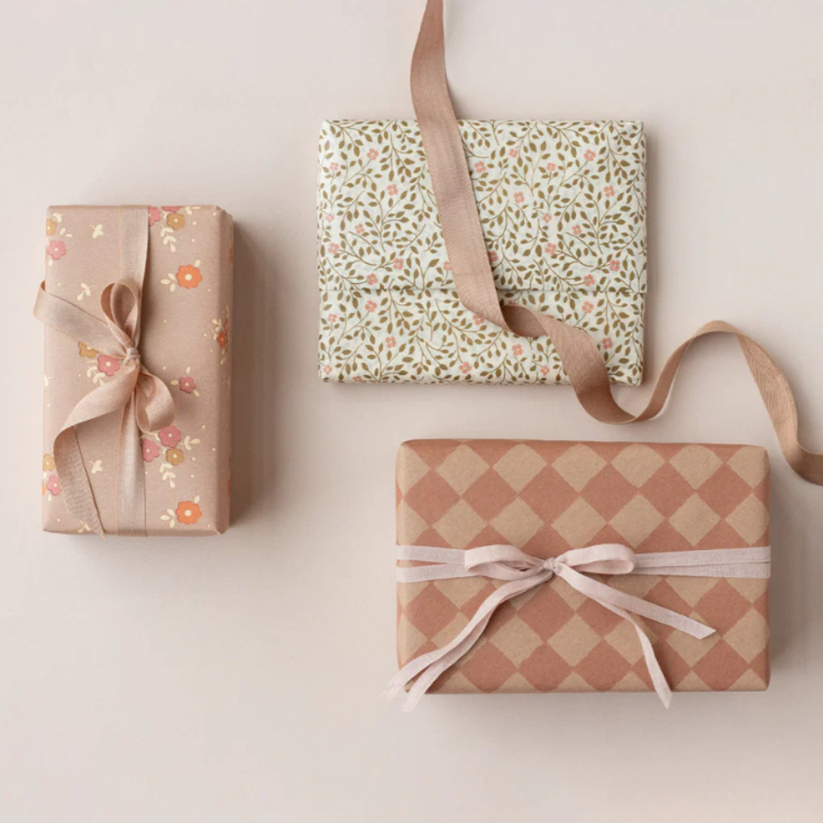 Papīra tūta Checker, Powder_Vintage Rose, vidēja-Manilla-2