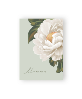 Kartīte Mamma, Peony, Mint bloom, Manilla