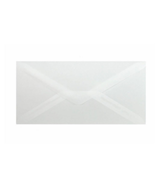 DL izmēra aploksne Transparent, caurspīdīga, ar trijstūra veida aizdari