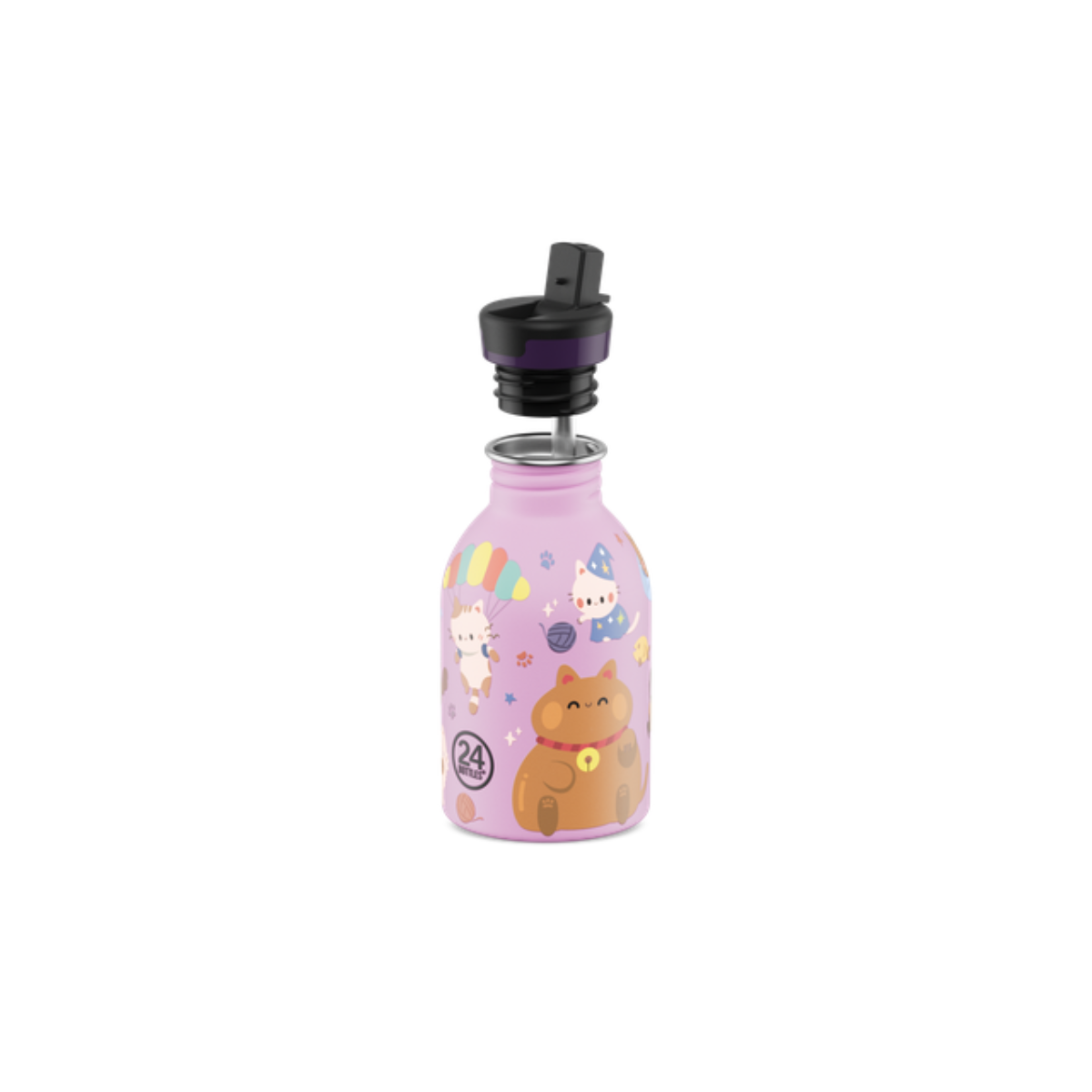 Pudele Urban Sport Lid 250 ml, Meow Friends, 24 Bottles-Manilla-2