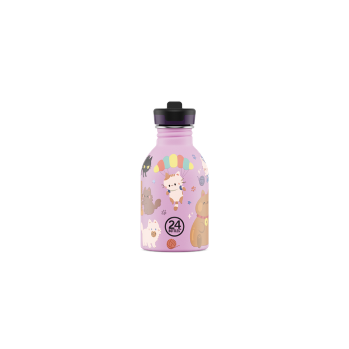 Pudele Urban Sport Lid 250 ml, Meow Friends, 24 Bottles-Manilla