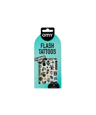Tetovējumu komplekts Flash Tatoos, Flower Power, Omy