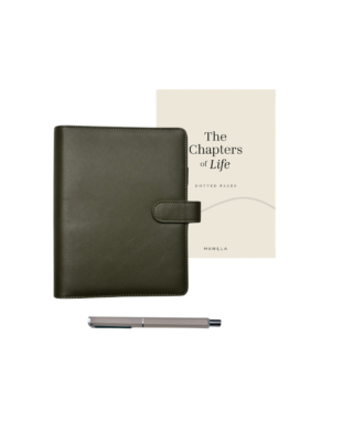 Dienasgrāmata ar punktotām lapām Olive, Earth, Chapters of life, Manilla