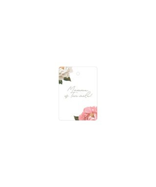 Mini kartīte Tag, Mammu, es Tevi mīlu!, Mint bloom, Manilla