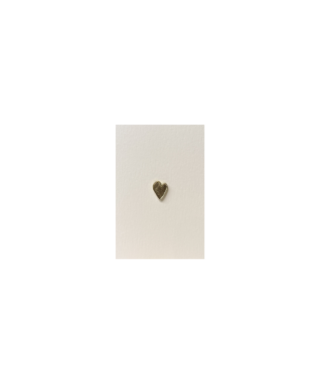 Piespraude - kartīte Mini Heart, Gold, Manilla