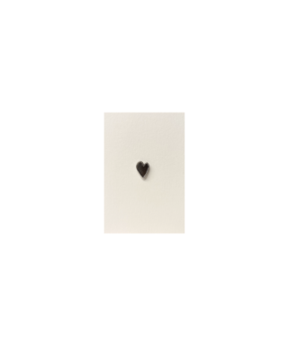 Piespraude - kartīte Mini Heart, Silver, Manilla