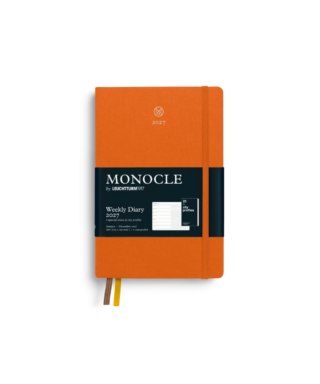 Plānotājs 2027 Weekly Planner & Notebook, Monocle, Paperback, B6+, Ornage, Leuchtturm1917