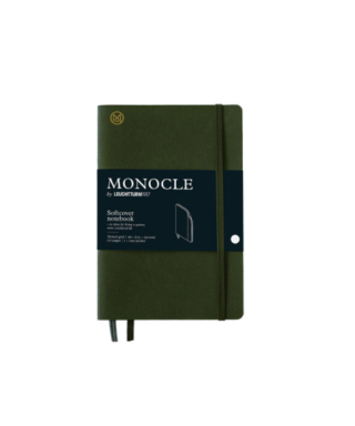 Piezīmju grāmata Monocle, B6+, Olive, hardcover, Leuchtturm1917