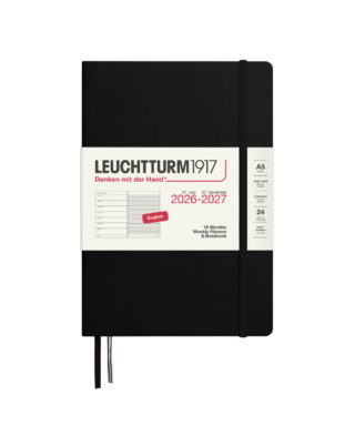Plānotājs 2026 / 2027, Weekly Pl. & Notebook, 18 months, Black, Leuchtturm1917