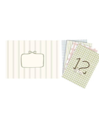Dāvanu komplekts mazuļa ciparu kartītes, Stripe, 1-12, Little Wonder