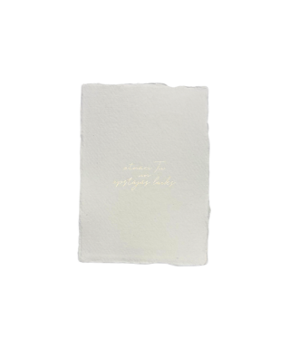 Kartīte Atnāci tu un laiks apstājās, Cotton paper