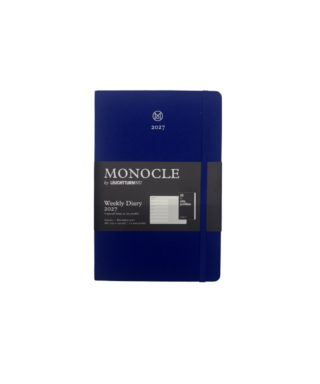 Plānotājs 2027 Weekly Planner & Notebook, Monocle, Paperback, B6+, Cobalt blue, Leuchtturm1917