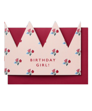 Kartīte Floral Paper Crown Birthday Card, Katie Leamon
