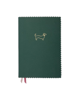 Piezīmju grāmata Gold Dog, Leatherette, punktotas lapas